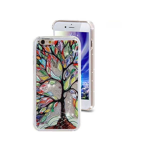 iPhone 6 Plus CaseCrazy Panda 3D Creative Liquid Glitter Design iPhone 6 Plus Liquid colorful tree